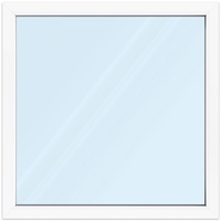 Fenster 120x120 cm, Kunststoff Profil aluplast IDEAL® 4000, Weiß, 1200x1200 mm, einteilig festverglast, 2-fach Verglasung, individuell konfigurieren