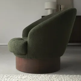 Tikamoon Sessel Ines Bouclé 100 x 82 x 91 cm Grün