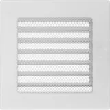 Kratki Lüftungsgitter Kamingitter 17cm x 17cm Weiss mit Jalousien
