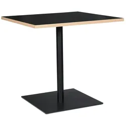 Kadima Design Quadratischer Tisch, 80 cm, Holz & Metall, Ideal für Gastronomie, Schwarz