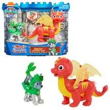 Spin Master PAW PATROL, Rescue Knights Rocky und Dragon Flame Actionfiguren-Set, Spielzeug geeignet für Kinder ab 3 Jahren