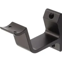 Hermeta Handlaufträger 3552 Alu.schwarz ku.-besch.gewölbte Auflage