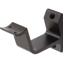 Hermeta Handlaufträger 3552 Alu.schwarz ku.-besch.gewölbte Auflage