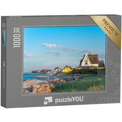 puzzleYOU Puzzle Puzzle 1000 Teile XXL „Naturschutzgebiet Graswarder mit Villen, Ostsee, 1000 Puzzleteile, puzzleYOU-Kollektionen