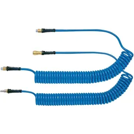 Lüdecke Spiralschlauch PU blau, Kupplung u Stecker NW7,2 8x5mm 3m
