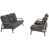 Siena Garden Roma Lounge Set 3-tlg. Anthrazit