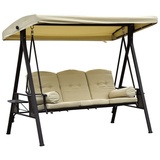 Outsunny Hollywoodschaukel beige 3-Sitzer