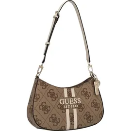 GUESS Schultertasche Noelle II Top Zip Shoulder Bag Latte Logo