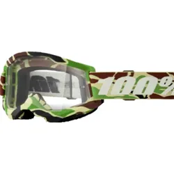 100 Percent Strata 2 War Camo, Crossbrille - Braun/Grün/Beige Klar