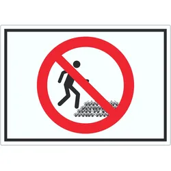 Rasen betreten verboten Aufkleber Symbol A5 (148x210mm)