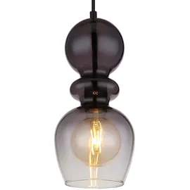 GLOBO Clarity 1-flg. E27 30 cm rund schwarz