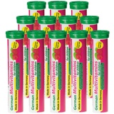 Multivitamin Brausetabletten Für Kinder 12x20 Stk. - Süßer Himbeergeschmack - Vitamin C, E, B1, B2, B6, B12, Folsäure, Niacin – T&D Pharma German Multivitamin for Children – Made in Germany