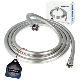 tecuro Premium Brauseschlauch 2,00 M, Verdrehsicher, Silberglatt, Ktw/dvgw - Tecuro
