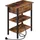 HOOBRO Beistelltisch Dunkelbraun Holz 26 x 64 cm