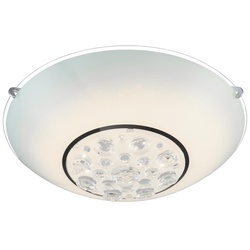 LED Decken Lampe Wohnraum Küchen Leuchte Glas Kristall Strahler klar Esszimmer Wohnzimmer, 1x LED 12 Watt 960 Lumen