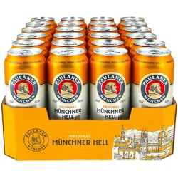 Paulaner Münchner Hell 4,9 % vol 0,5 Liter Dose, 24er Pack