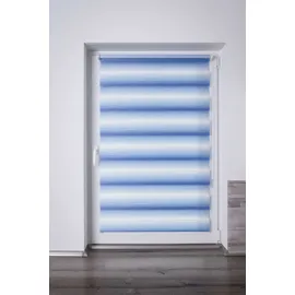 K-HOME Doppelrollo Madrid 45 x 200 cm Farbverlauf/Blau