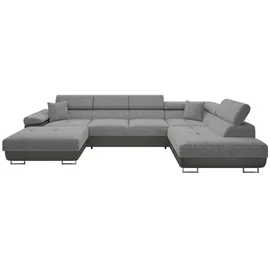 Mirjan24 Wohnlandschaft Alu, 7-Sitzer, rechts montierbar,Rechteckig, 346x90x203 cm, Wohnzimmer, Sofas & Couches, Wohnlandschaften, Wohnlandschaften in U-Form