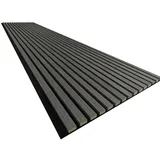 Endorphin Dekorpaneele 10 Stück Akustikpaneele 61x266x2,1cm Holzfurnier Walnuss schwarz