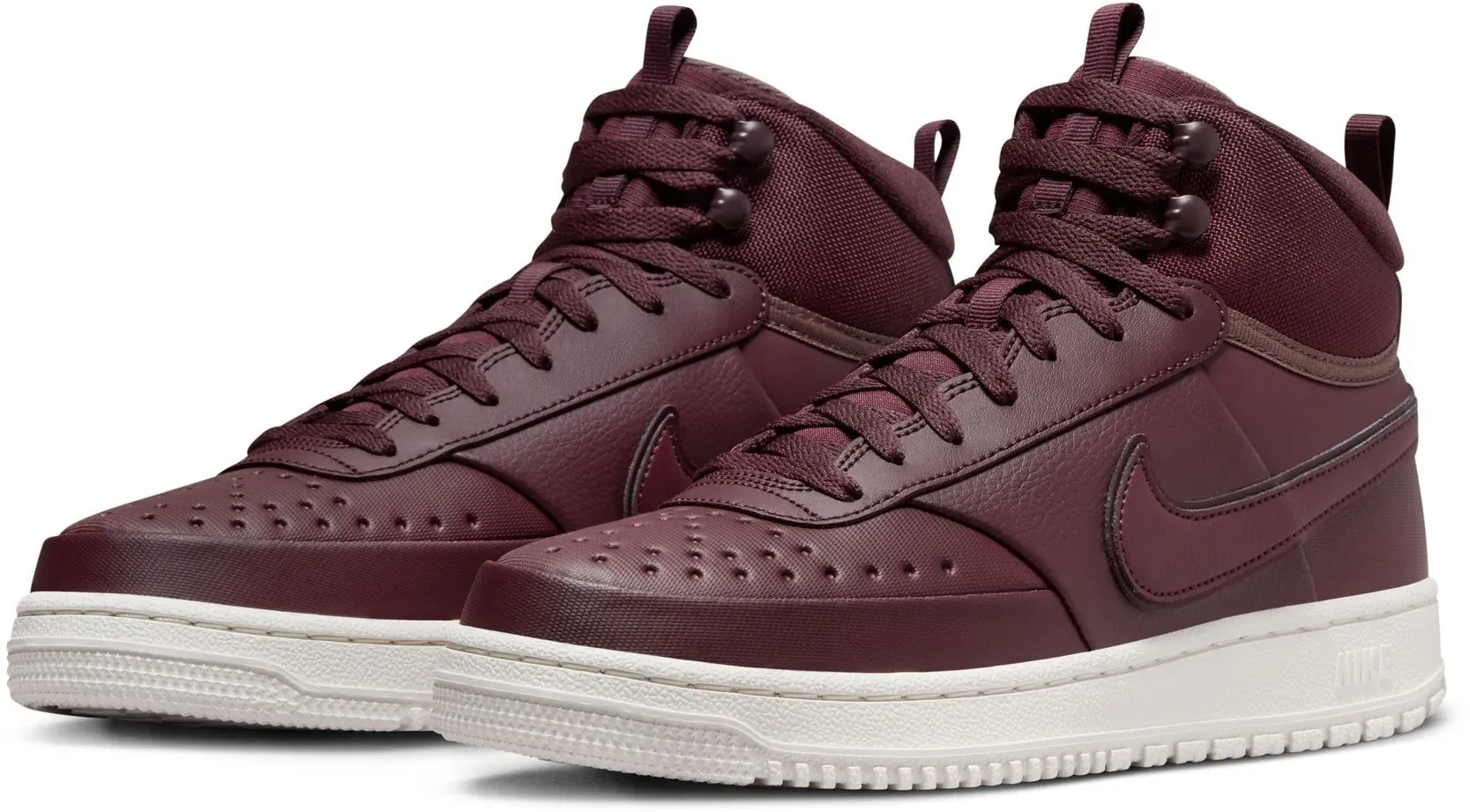 Sneaker NIKE SPORTSWEAR "COURT VISION MID WINTER", Gr. 47,5, rot, Leder, Synthetik, sportlich, Schuhe