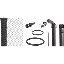 GAH Alberts Maschendrahtzaun Set 1,5 x 15 m anthrazit 634285
