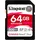 Kingston Canvas React Plus 64GB SDXC Speicherkarte UHS-II 300R/260W U3 V90 for Full HD/4K/8K - SDR2/64GB