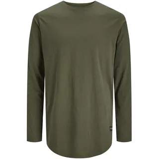 JACK & JONES Herren Jjenoa Tee O-Neck Noos Langarmshirt, Forest Night, XL