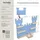Tectake Kinderregal MyLittleStory Fortress 56 x 15,5 x 43 cm Kiefer blau