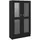 vidaXL Vitrinenschrank Schwarz 82,5x30,5x150 cm Holzwerkstoff