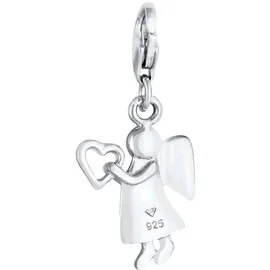 Elli Charm Schutzengel Herz Silber 925