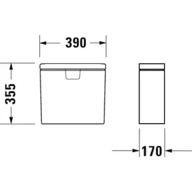 Duravit No.1 Spülkasten 390x170mm