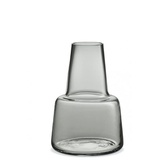 Holmegaard Vase mittel Hals H24 cm Flora aus mundgeblasenem Glas, grau