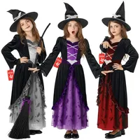 Morph Hexenkostüm Kinder, Kostüm Hexe Mädchen, Hexe Kostüm Kinder, Halloween Kostum Mädchen, Karneval Kostum, Fasching, 3-4 Jahre
