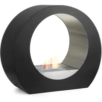 Moritz Ethanol Kamin 90x 36x78 schwarz 1,5 Liter Edestahl Ethanolbrenner Feuerstelle