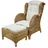 Sedex Ohrensessel Dago-Honig 61 x 102 x 76 cm Braun mit Hocker