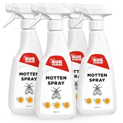 BugPower Motten Spray 4x500 ml