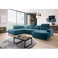 99rooms Colton XL Wohnlandschaft Velours Jasmine Türkis Links