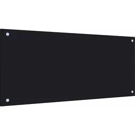 vidaXL Küchenrückwand Schwarz 90x40 cm Hartglas