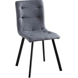 SIT Möbel SIT Stuhl, BxH: 55,5 x 84,5 cm, Metall/Textil - grau