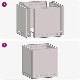 vidaXL Feuerkorb Ø 50 cm Braun