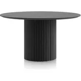 Henders & Hazel Pavie Esstisch rund Eiche furniert/Metallgestell off black Ø140 cm