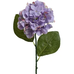Decoris Kunstblumen Hortensie 66cm Künstliche Seidenblumen Dekoblumen Blumendeko Lila