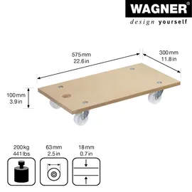 Wagner Transporthilfe MDF 575 cm mm x 30 cm mm x 10 cm Tragkraft 200 kg