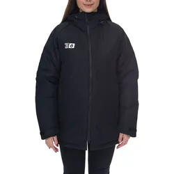 Outfitter OCEAN FABRICS TAHI Damen nachhaltige Winter-Jacke mit verstellbarer Kapuze Herbst-Jacke OUT-W-1035-OTW-03 Schwarz - S