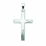 Kettenanhänger ADELIA ́S "Kreuzanhänger 333 Weißgold ( 8K )", silber, Schmuckanhänger, Damen, Gold, Kettenanhänger, Goldanhänger Kreuz