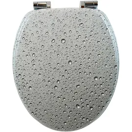 Sanfino WC Sitz Gray Splash Toilettendeckel mit Absenkautomatik aus Holz