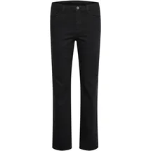 Kaffe Jeans KAvicky Damen, Jeans Jeanshose Straight mit Geradem Bein Hose mit Hoher Bund 34, Black deep), - 34