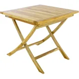 VCM Balkontisch Gartentisch Teakholz Beistelltisch klappbar natur 80 x 80 cm