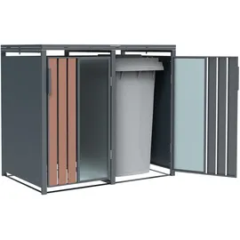 Westmann Mülltonnenbox Status 132 x 116 x 80 cm grau