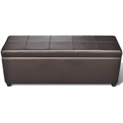 vidaXL Lange Aufbewahrungsbank Holz Brown